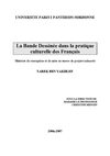 La pratique culturelle des Français : lecture de la BD