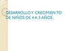 Desarrollo psicosocial y cognitivo de niños de 4 a 5 años 