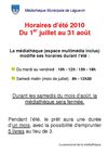 HORAIRES ETE 2010