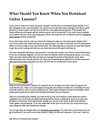 What Should You Know When You Download Guitar Lessons?