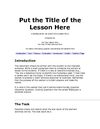 WebQuest Template Ingles
