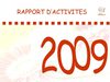 Rapport d'Activités 2009