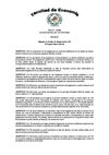 Plan de Estudio de la Licenciatura de Economía Turno Diurno