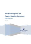 Cyprus Holding Company and Tax Planning - Cyprus Law Firm Anastasios Antoniou LLC