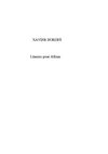 Xavier Bordes Litanies pour une femme aimée