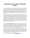 Residential Property Value in Delhi Real Estate