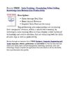 Sales Training - Translating Tribal Selling Knowledge into Bottom-Line Productivity