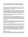 New York Times Best Selling Author Hosts "Dialogue with the Masters Series", Featuring Spiritual Educator and author,...