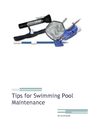 Tips for Swimming Pool Maintenance