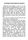 EXTRAÑOS RECUERDOS DE MUERTE