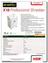HSM Shredstar x18 Cross Cut Paper Shredder Spec