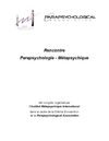 Rencontre Parapsychologie et Métapsychique