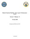 Network Security Checklist - Cisco Layer 3 Infrastructure Switch - 18 July 2008