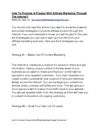 How To Promote A Product With Affiliate Marketing Through The Internet
