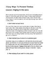 3 Easy Ways To Prevent Tinnitus (causes ringing in the ears)