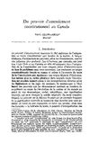 Du pouvoir d’amendement constitutionnel au Canada par Paul Gérin-Lajoie, Decembre 1951 