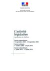 L'activité législative 2009 - 2010 - Synthèse et chiffres