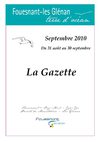 La Gazette du mois de Septembre