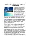 All Inclusive Cheap Holidays Abroad: Exclusive yet Affordable