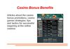 Casino Bonus Benefits