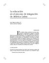 La Educación en el Proceso de Integración