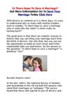 Is There Hope To Save A Marriage?