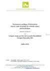 Compte-rendu de permanence publique