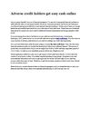 Adverse credit holders get easy cash online