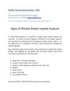 Silicone Breast Implant Rupture - Los Angeles - Diagnosing Signs of Implant Rupture