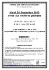 VENTE BIMENSUELLE : OBJETS D\'ART ET DE DECORATION, MOBILIER RUSTIQUE ET DE STYLE, ETC. 28-09-2010 