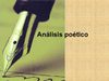 Análisis poético