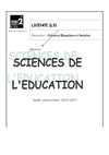 plaquette Licence Sciences de l'Education