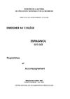 programme d'espagnol de collège