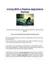Living With a Passive Aggressive Partner