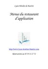 Carnet de menus Lycée hôtelier de Biarritz Atlantique 2010-2011