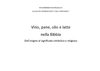 vino, pane, olio e latte nella Bibbia