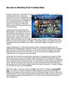 Secrets in Winning Free Football Bets