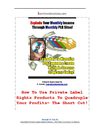 The Short Cut To Triple Your Profits Through Private Label Rights Content!