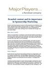 Branded content and its importance in Sponsorship Marketing