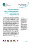 Quel est l'impact de la croissance verte sur les emplois et les compétences ?