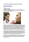 Cosmetic Surgery Minimally Invasive and Non Invasive Procedures