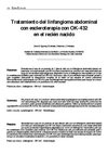 Tratamiento de linfangiona abdominal con escleroterapia OK-432 en el recién nacido.