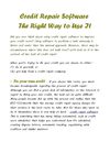 Credit Repair Software - The Right Way to Use It
