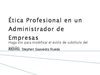 Ética Profesional en un Administrador de Empresas