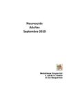 Nouveautés Adultes septembre 2010