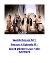 Watch Gossip Girl S04E08 - Juliet Doesn't Live Here Anymore