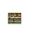 Guide de l’infirmier en situation isolée face au VIH-SIDA en Afrique subsaharienne - Connaissances et gestes...