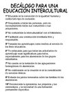 DECÁLOGO INTERCULTURAL