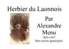 L'herbier du Laonnois d'Alexandre Menu, mon arrière grand-père