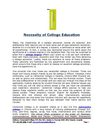 Necessity of College Education